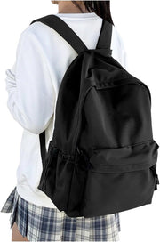 Zaino per Scuola Donna, Borsa da Viaggio Causale con Porta Laptop 14 Pollici per Ragazze Adolescenti Zaino Leggero Impermeabile Borsa da Scuola per Ragazze e Ragazzi, Nero
