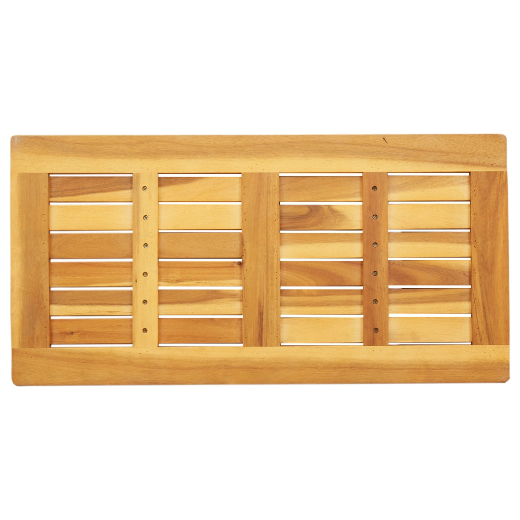 Piano Tavolo 80x40x2,2 cm Rettangolare in Legno Massello di Acacia