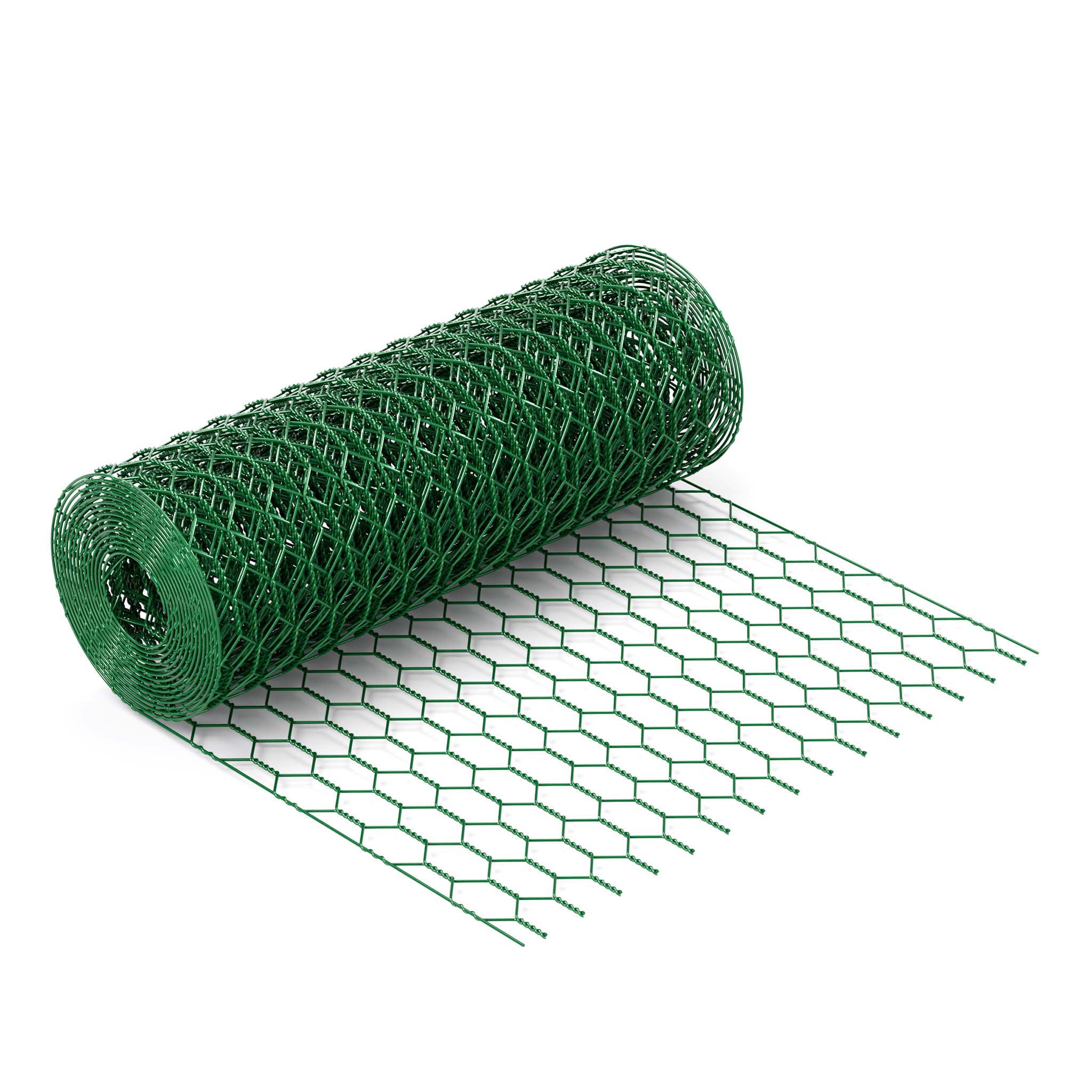Rete per voliere metallica quadrata verde in acciaio zincato 25x25mm rotolo 120cmx25m