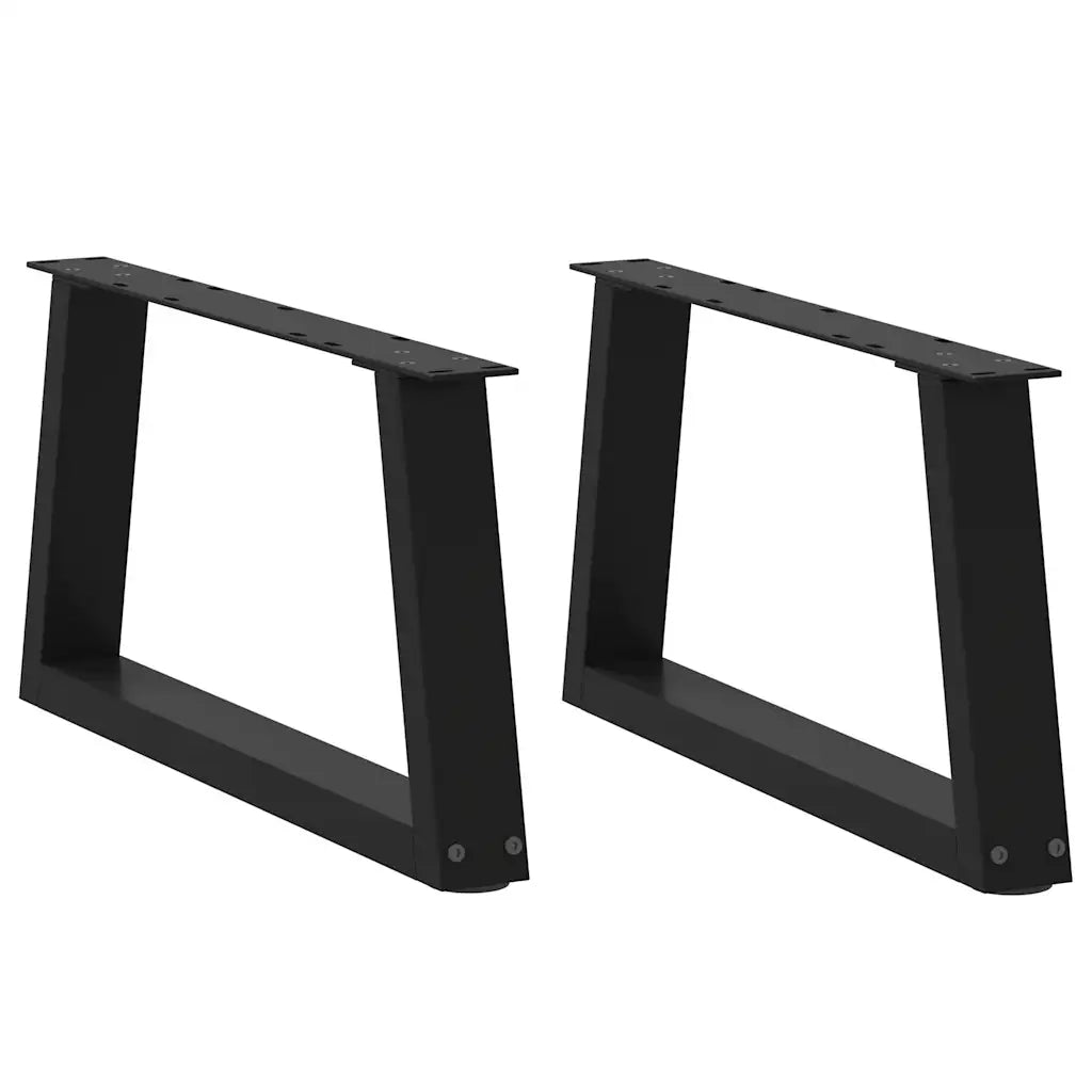 Gambe per Tavolino da CaffÃ¨ a Forma di V 2 pz Nere 70x(30-31,3) cm Acciaio