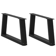 Gambe per Tavolino da CaffÃ¨ a Forma di V 2 pz Nere 70x(30-31,3) cm Acciaio