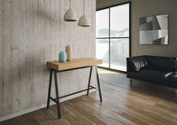 Consolle Allungabile 90-300x40x77 cm in Nobilitato Marrone