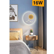Trade Shop - Applique Da Parete Led Moderna Retroilluminato Tondo 16w 3 Tonalità Luce E48-b3c -