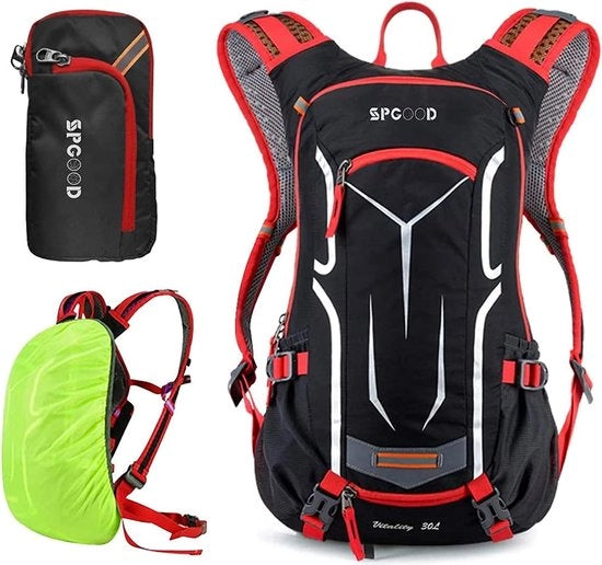 Borsa da Ciclismo Multifunzionale Impermeabile con Strisce Riflettenti e Cappuccio - 20L/25L/30L