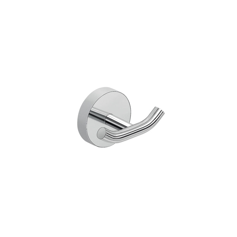 Appendiabiti doppio da muro in acciaio inox Cromall 2326 Gedy serie EROS Cromato
