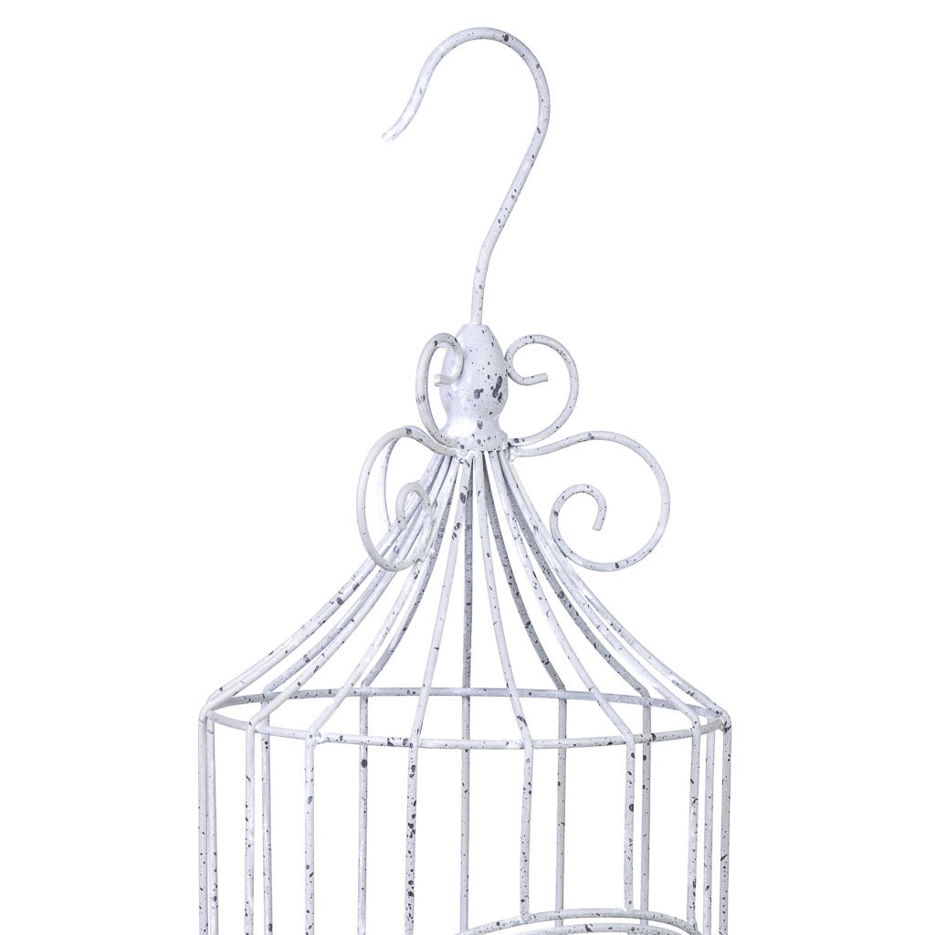 Gabbia decorativa in metallo 24,13x24,13x74,93h cm grigio
