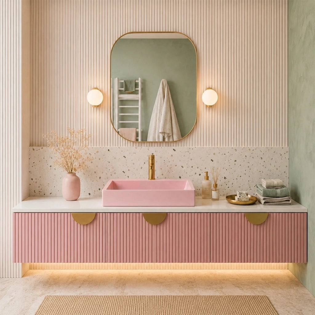 Lavabo In Conglomerato Goya Pink 60cm