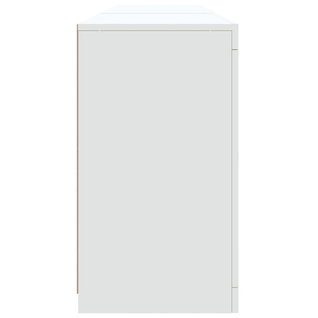 Credenza con Luci LED Bianca 162x37x67 cm 3209030