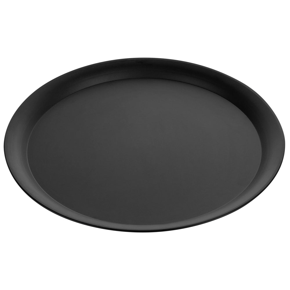 Set di 2 tavolini a nido in metallo Nero con piano rotondo a vassoio industriale minimalista