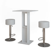 Vicco tavolo bar con sgabelli Bianco 65 x 65 cm con 2 sgabelli da bar