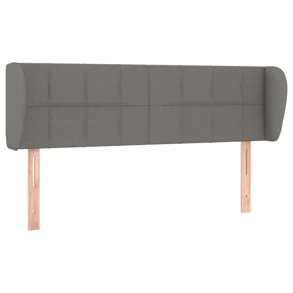 Testiera ad Orecchio Grigio Scuro 147x23x78/88 cm in Tessuto 3117143