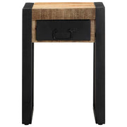 vidaXL Tavolino 35x35x50 cm in Legno Grezzo Massello di Mango