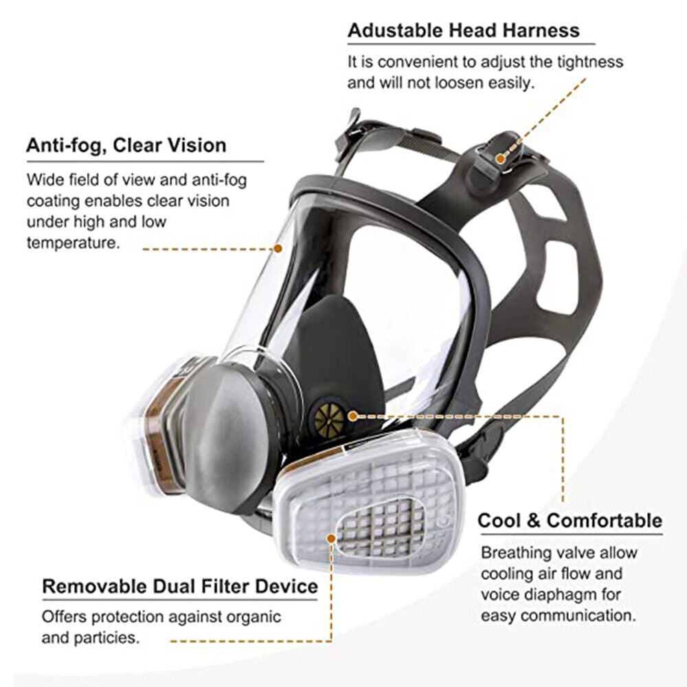 Maschera Antigas Facciale Completo 15-in-1 ¨C Xylo ¨C Protezione Respiratoria Chimica 95%