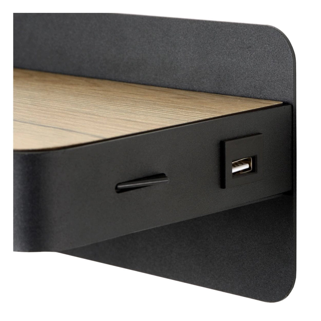 Applique Lucide Atkin LED 5W 2700K metallo nero/bianco