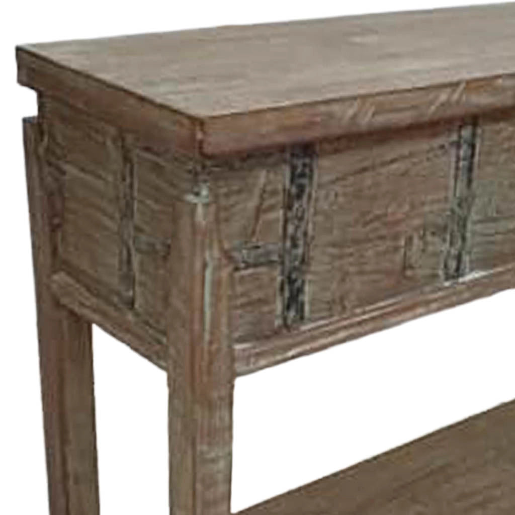 Crediera in legno fatto a mano 144x39x93h cm