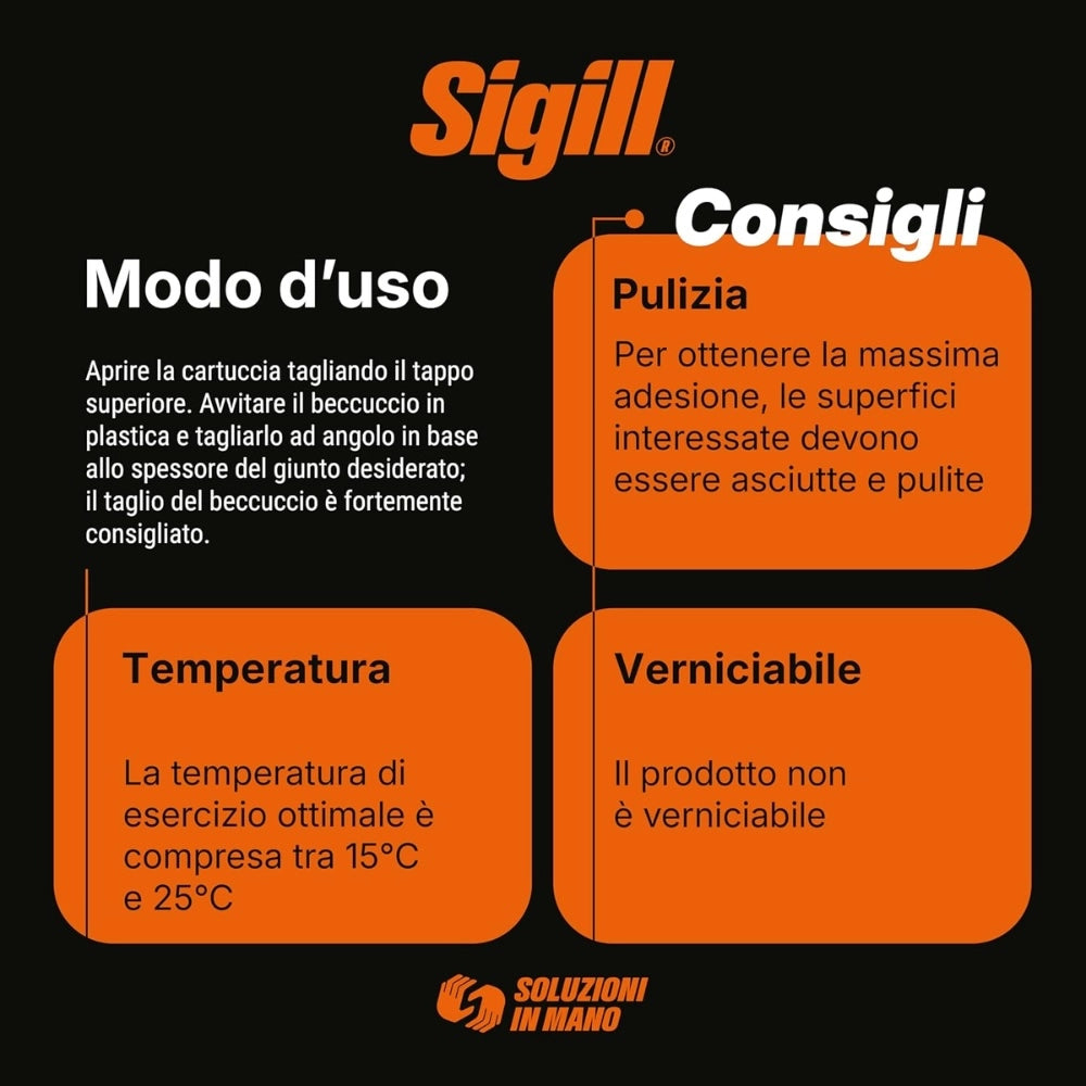 sigill silcoflex 450 sigillante monocomponente resistente alle muffe 280 ml *** colore- bianco, confezione 1