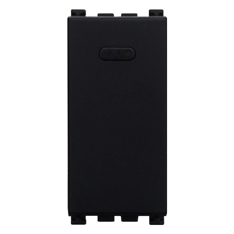 Pulsante 1P 16A Unipolare Colore Nero Compatibile Con Vimar Arke