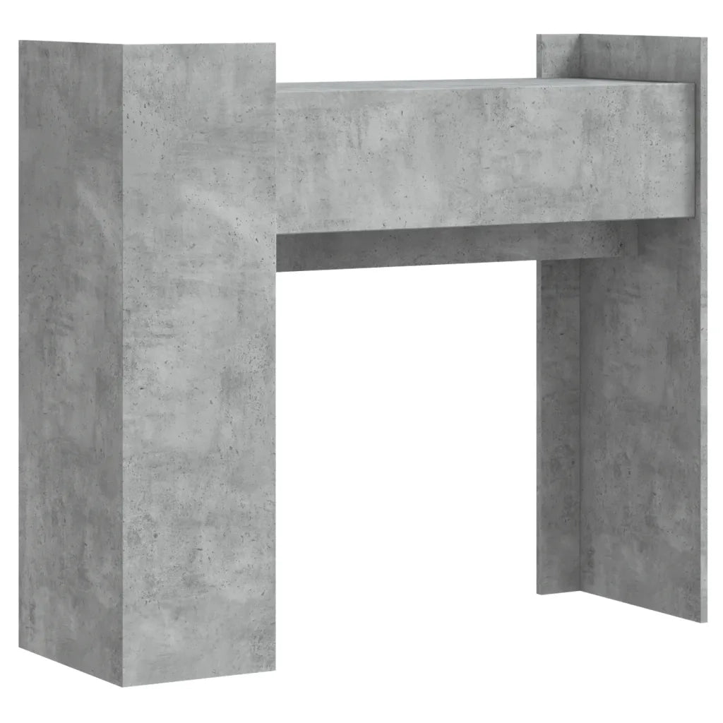 Tavolino Consolle Grigio Cemento 100x35x90 cm in Multistrato