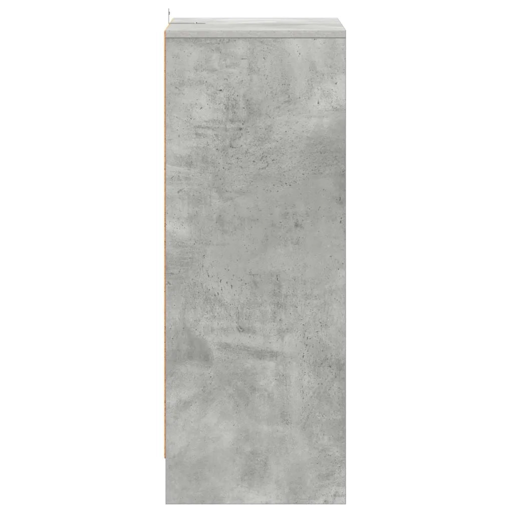 Scarpiera Grigio Cemento 60x35x92 cm in Truciolato 808949