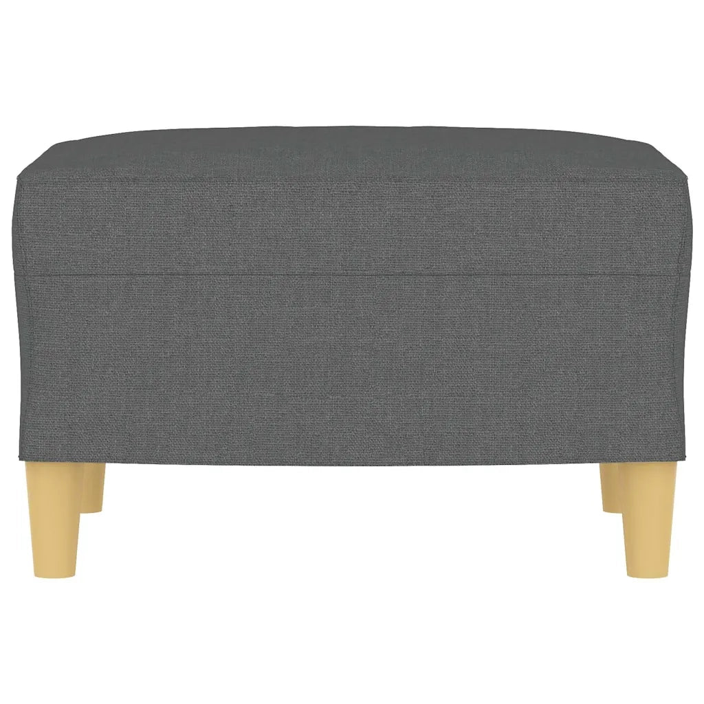 Poggiapiedi Grigio Scuro 60x50x41 cm in Tessuto