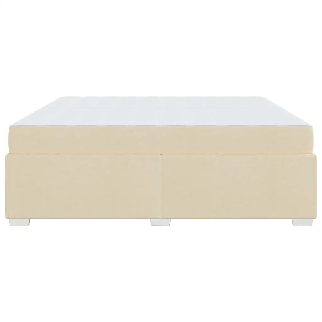 Struttura del letto con materasso Crema 200 x 200 cm Tessuto 3399213