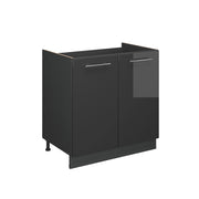 Vicco Mobile lavello cucina Antracite lucido 80 cm , PL Marmo