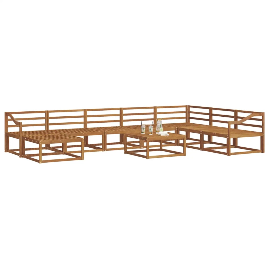 Set di divani da esterno 9 pcs Naturale