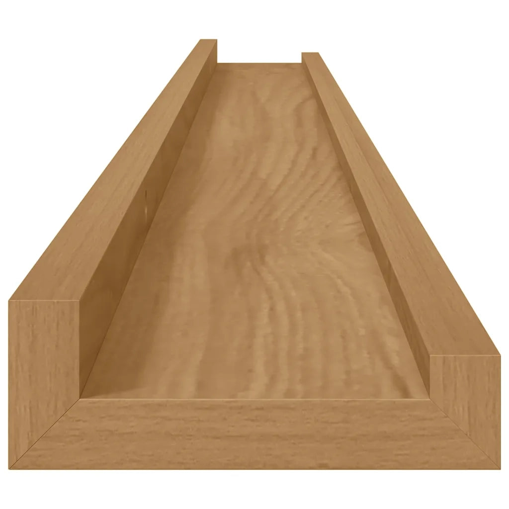 Scaffale da parete con lo scaffale 2 pcs Marrone 100 x 9 x 3 cm 42020014