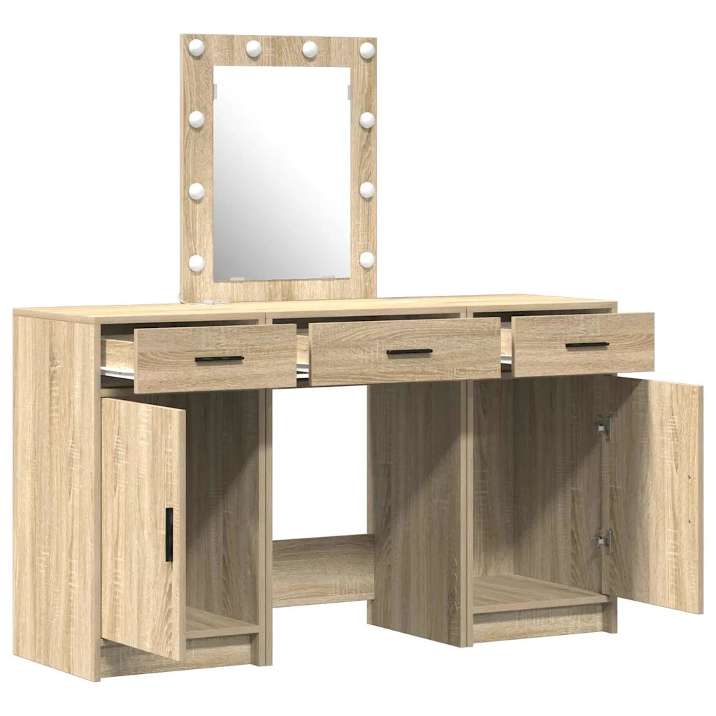 Toeletta | Tavolo da Trucco Marrone 50 x 41 x 135 cm Legno multistrato