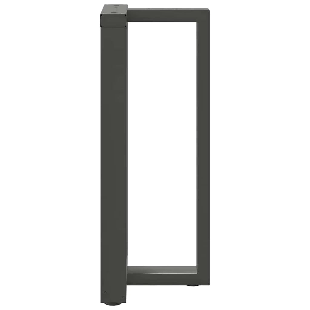 Set di 2 gambe regolabili per tavolo da bar a forma di T 40 x 35 x 90 cm stile moderno acciaio antracite 02_0057340