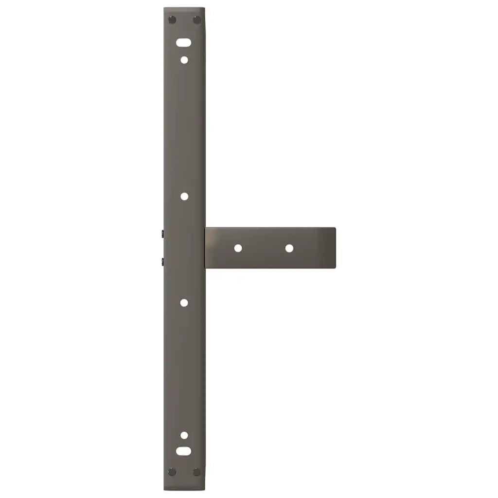 Gambe per Tavolino da Caffè a Forma di T 2 pz Nere 60x25x(30-31) cm Acciaio 4013015