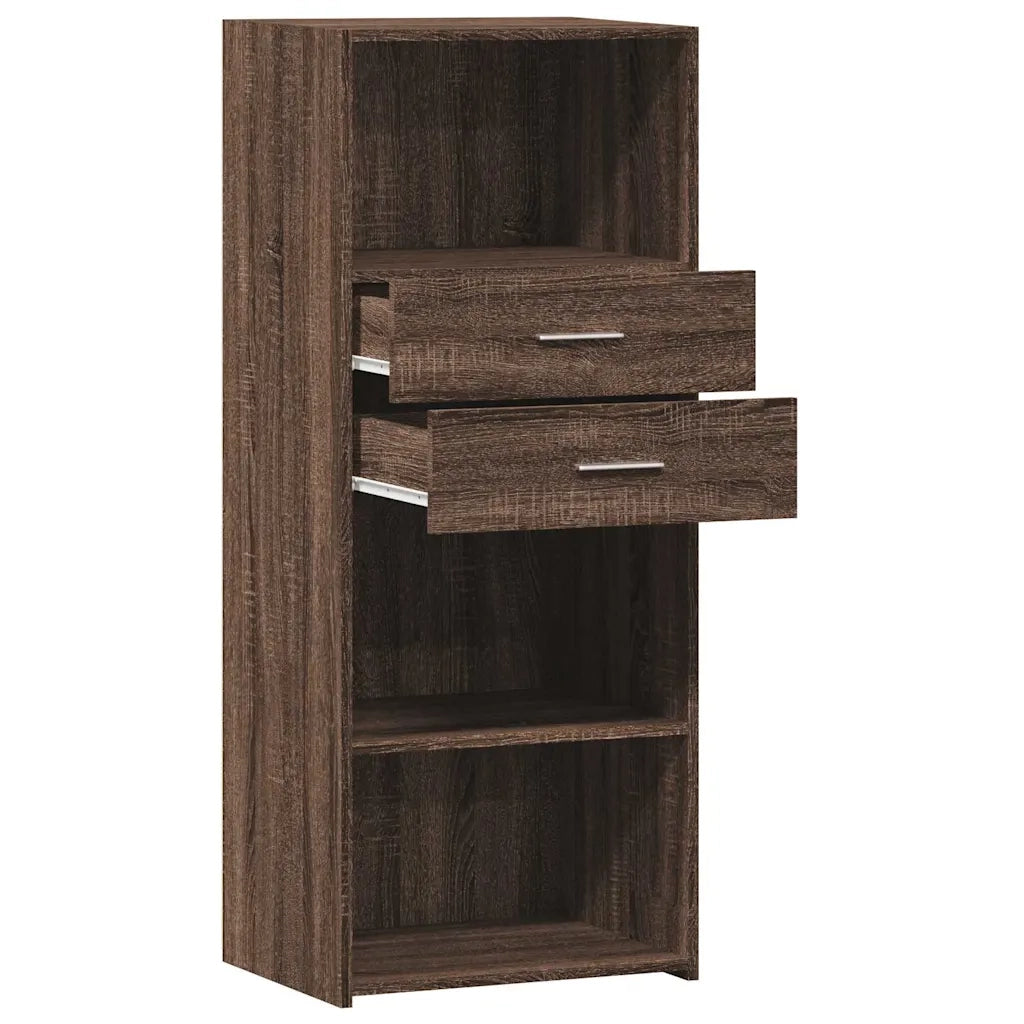Credenza-Buffet-Armadio da cucina Rovere Marrone 50x42,5x124 cm in Legno Multistrato