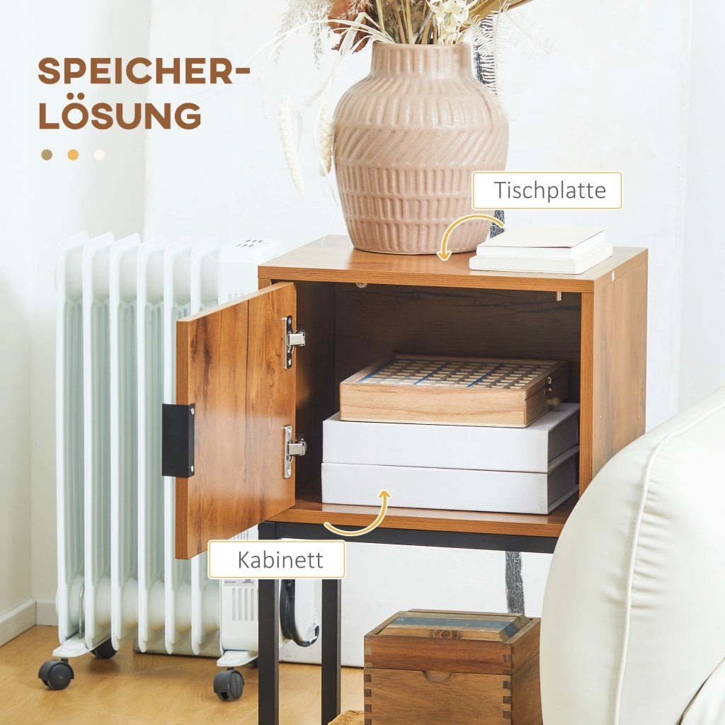 Consolle con armadietto e vano contenitore stile industriale per ingresso soggiorno e camera da letto 40 × 30 × 76 cm