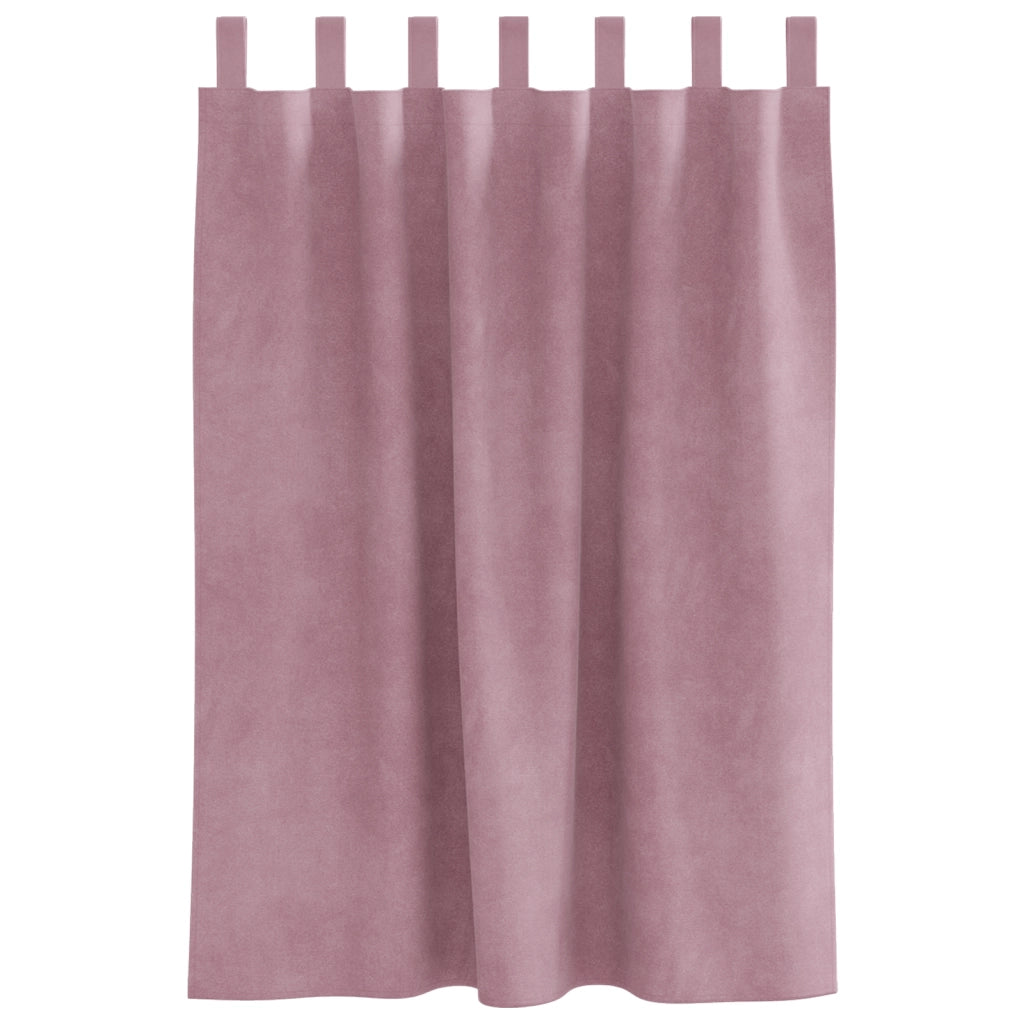 Tende oscuranti  con anelli di sospensione 2 pz in velluto rosa scuro
