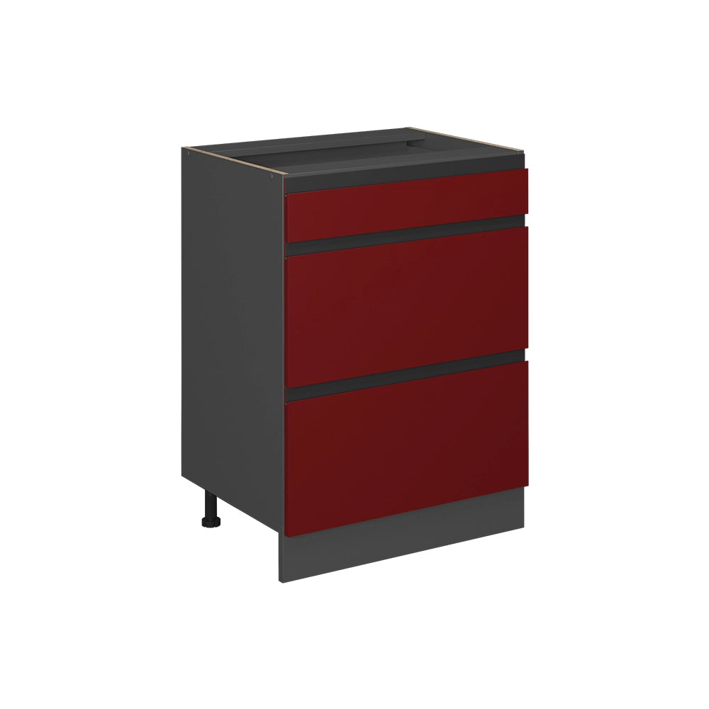 Vicco Frontale cucina Rosso 59.6 x 70.4 cm frontale del mobile per mobile base con cassetti