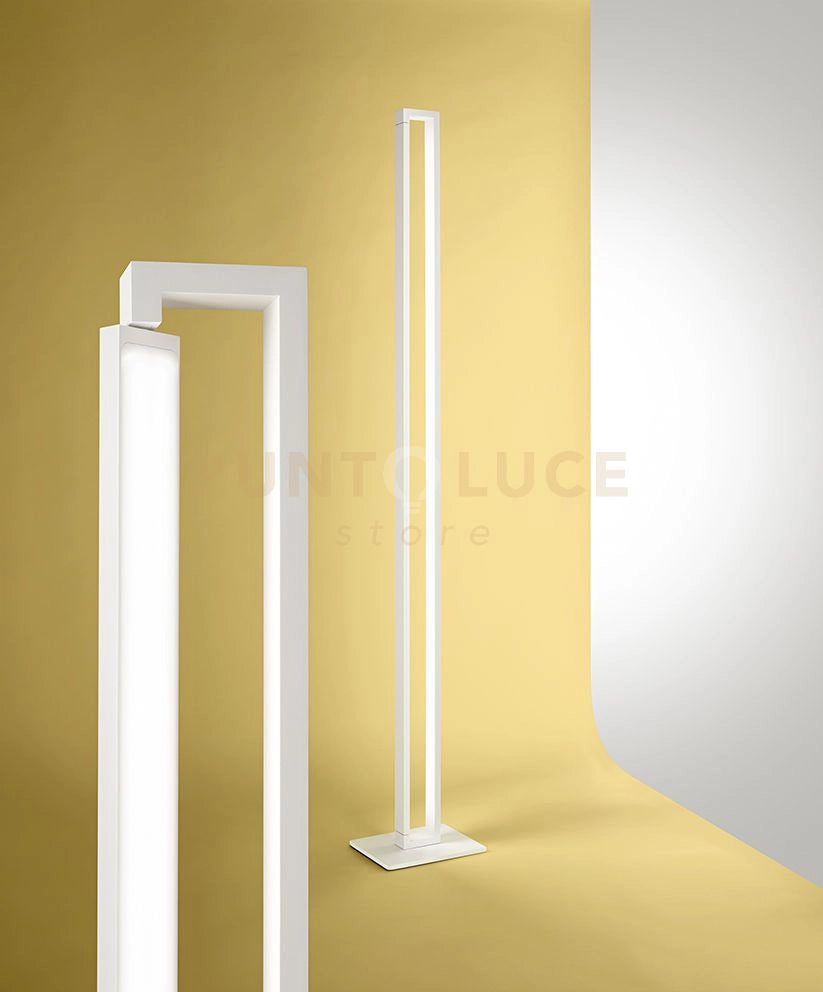 Piantana in metallo bianco Sway LED 27W CCT 3000K 4000K 6000K 2495Lm