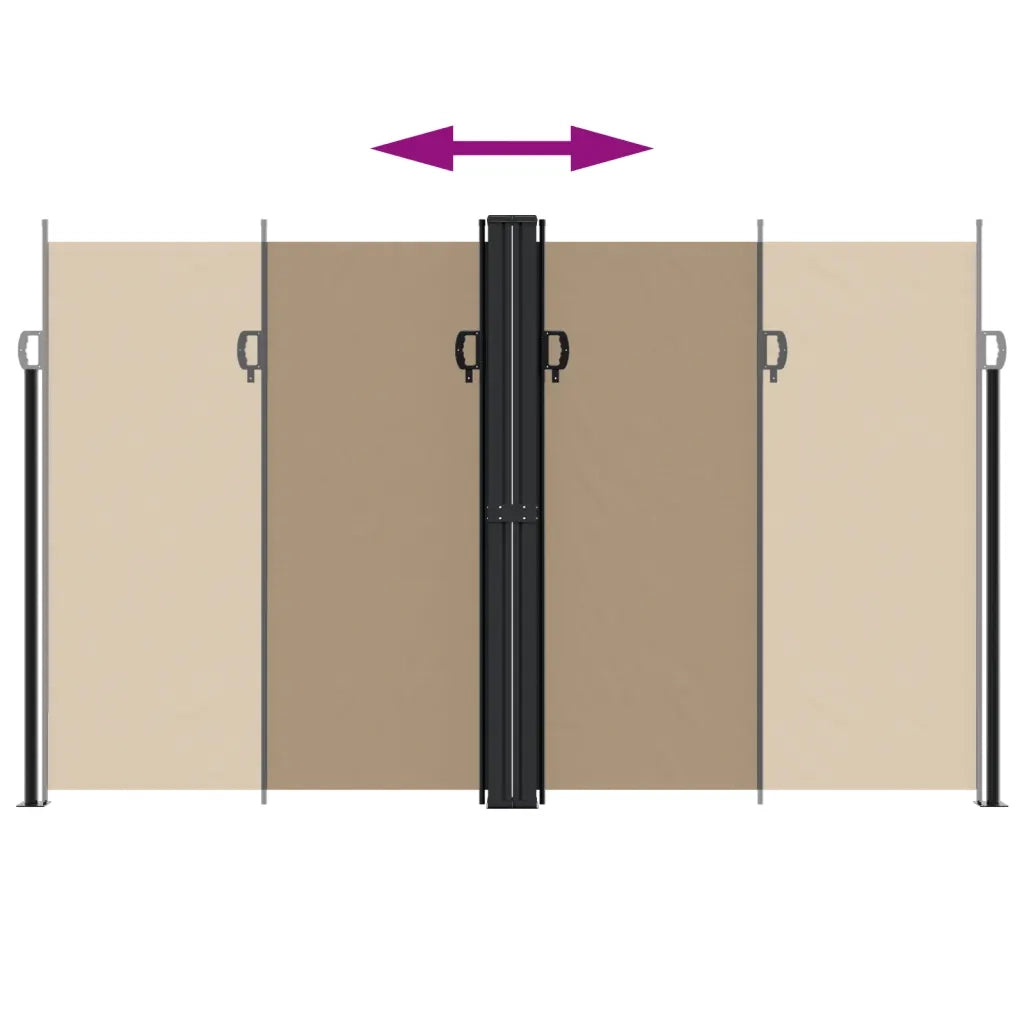 Tenda da Sole Laterale Retrattile Tortora 200x1200 cm 4004859