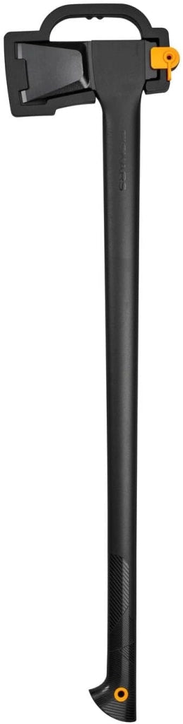Ascia da Spacco, Solid, Fodero per Lama e Trasporto, Rivestimento Antiaderente, Lama in Acciaio/Manico in Plastica Rinforzata con Fibra di Vetro, Nero/Arancione, A11, 49cm, 1,1 kg, 1051086
