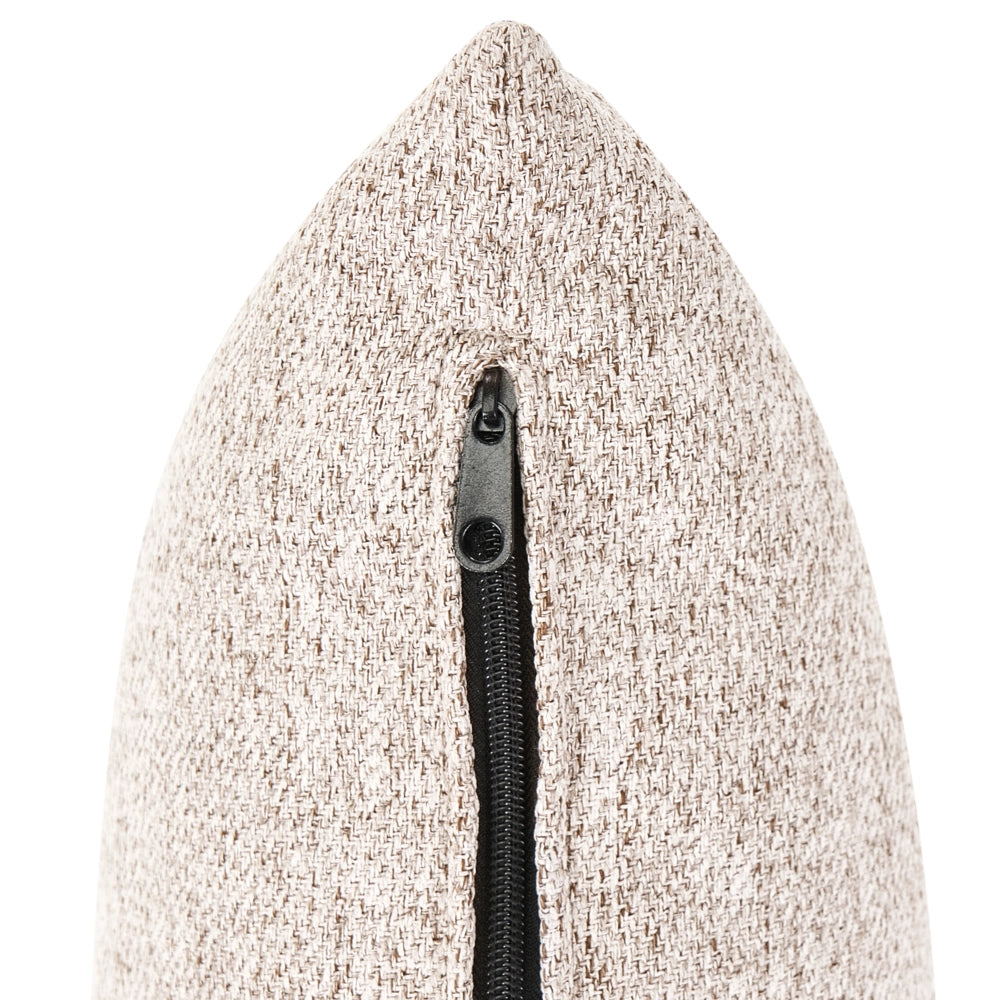 Poltrona girevole con 2 cuscini rivestimento in tessuto schienale arrotondato per soggiorno beige