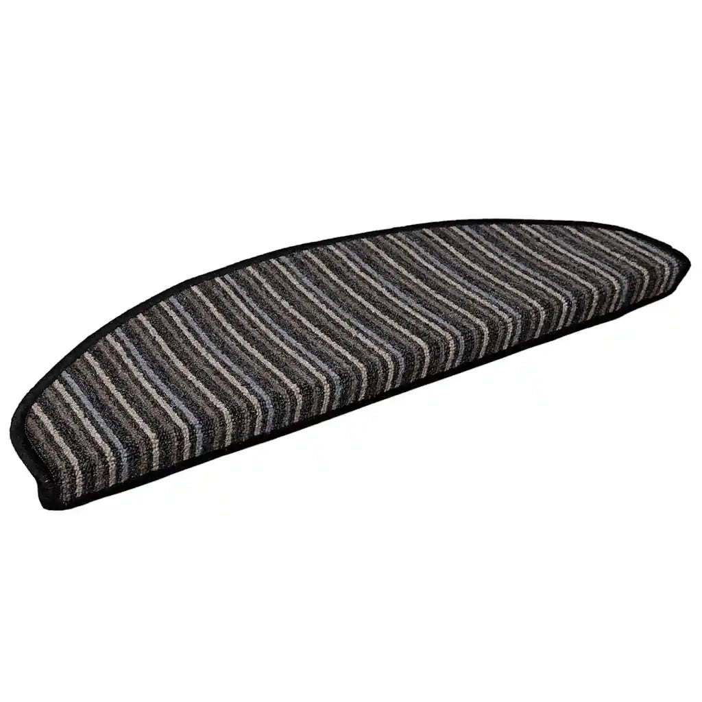 Tappetini per scale autoadesivi 15 pz | Gradini per Scale Antracite 65 x 21 x 4 cm
