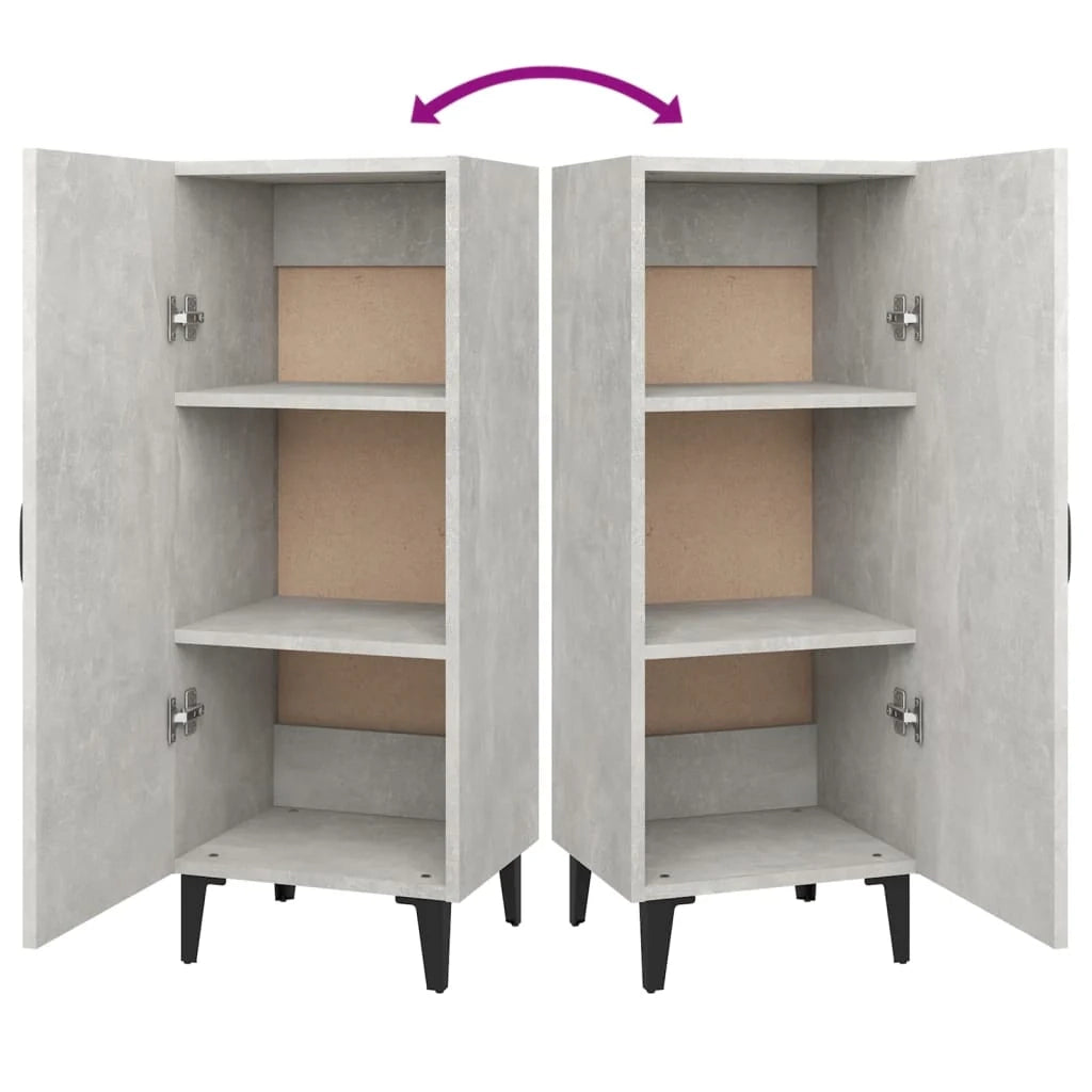 Buffet credenza cassettiera armadio mobile contenitore organizer per cucina soggiorno salotto 34,5 x 34 x 90 cm legno ingegnerizzato grigio 02_0031894