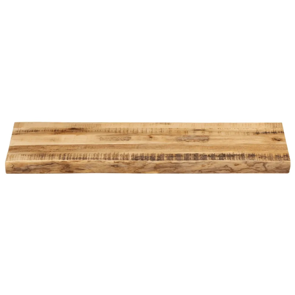Piano Tavolo Bordi Vivi 90x40x2,5cm Legno Massello Mango Grezzo 370659