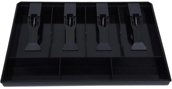 Sistema di Depositazione Cassa - 4 Compartimenti per Banconote - 3 Compartimenti per Monete - Robusto e Leggero - Soluzione di Archiviazione per Sistemi di Cassa - Materiali ABS di Alta Qualità - Inserzione per Cassa con Compartimenti