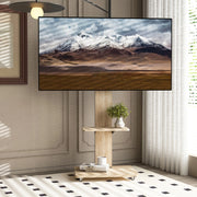 Supporto TV Mobile con Ripiano 32-75 Pollici Altezza Regolabile ¨C Xylo ¨C Rovere 60x40 cm