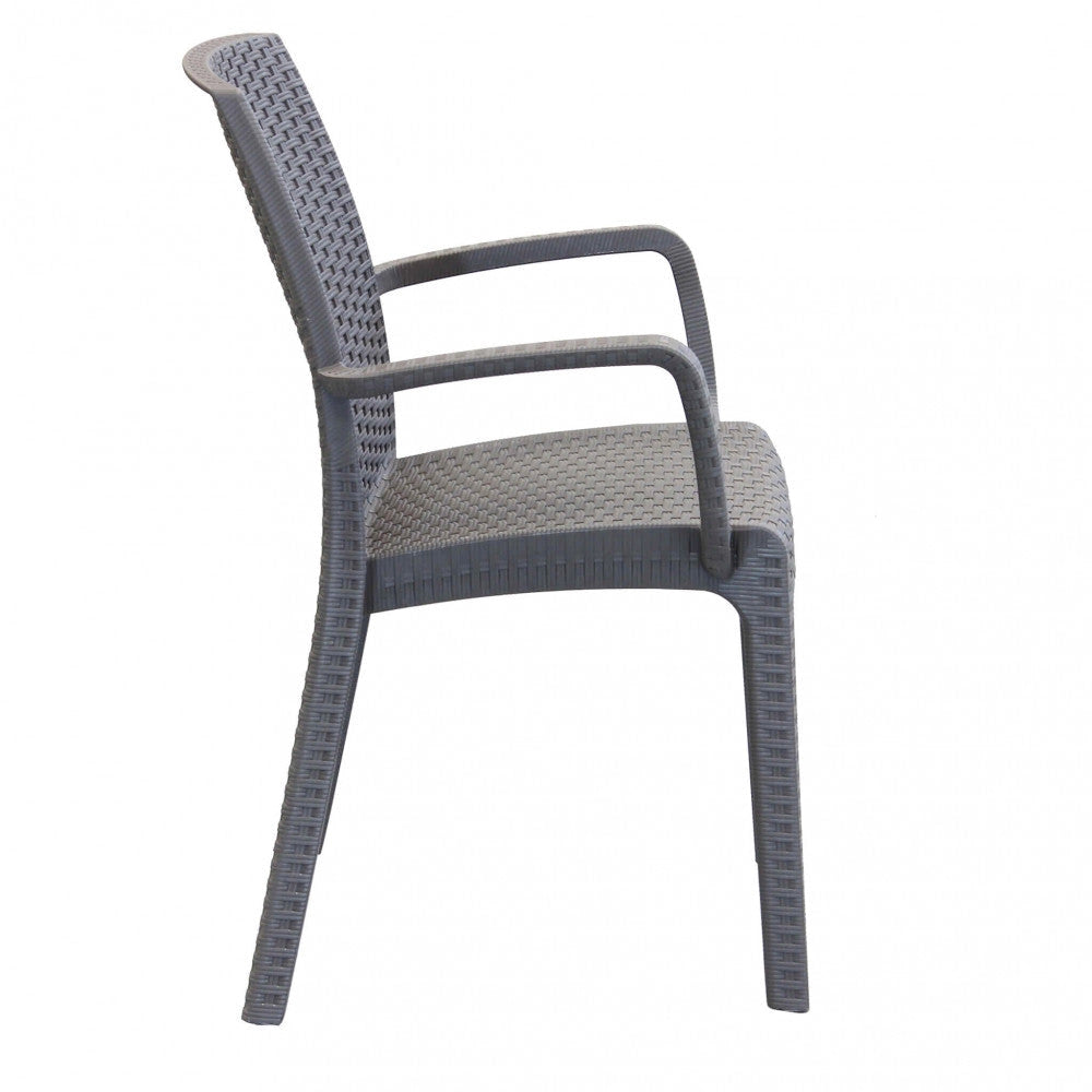 Sedia indiana 57x59x86 h cm in Wicker Taupe