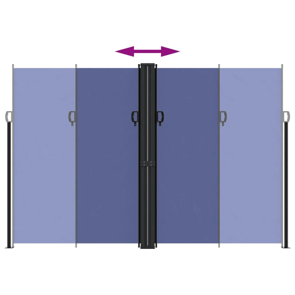Tenda da Sole | Tenda parasole Laterale Retrattile Blu 220x1000 cm