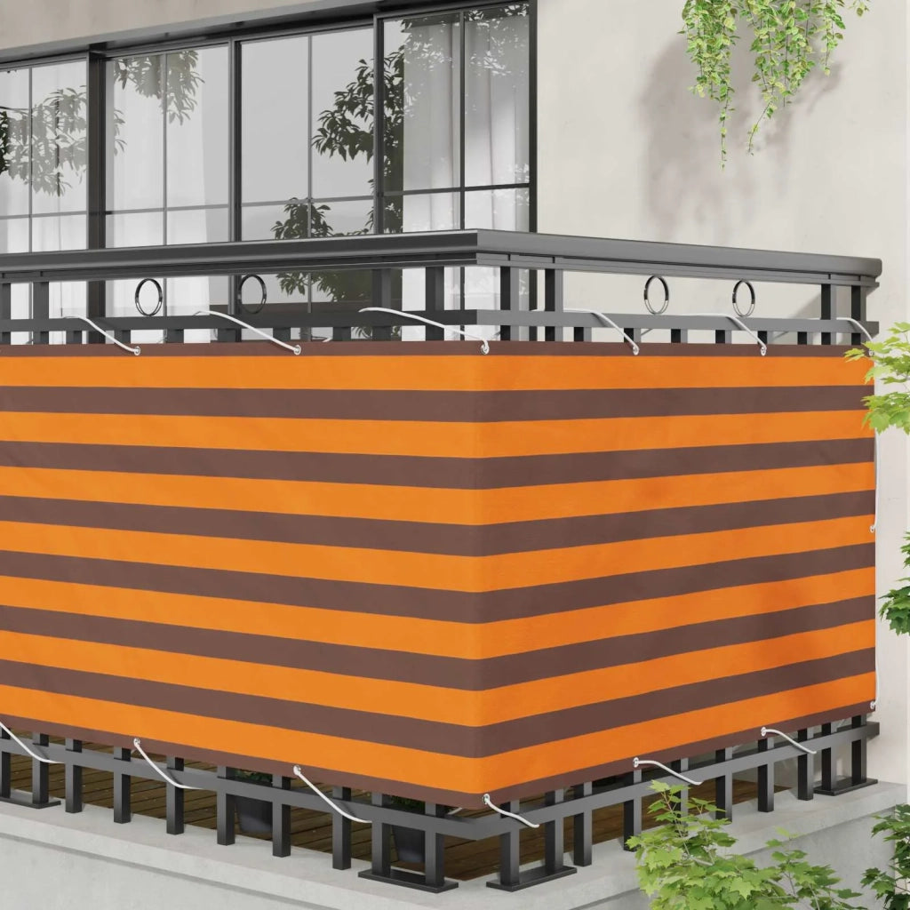Schermo da balcone | Paravento da Balcone Arancione e Marrone 100 x 700 cm