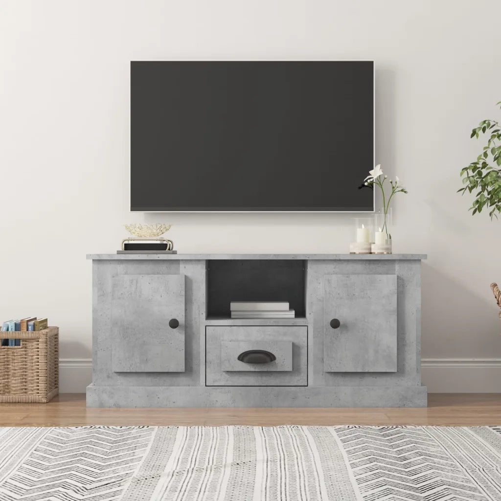 Mobile TV | Armadietto TV | Mobile Porta TV Grigio Cemento 100x35,5x45cm Legno Multistrato