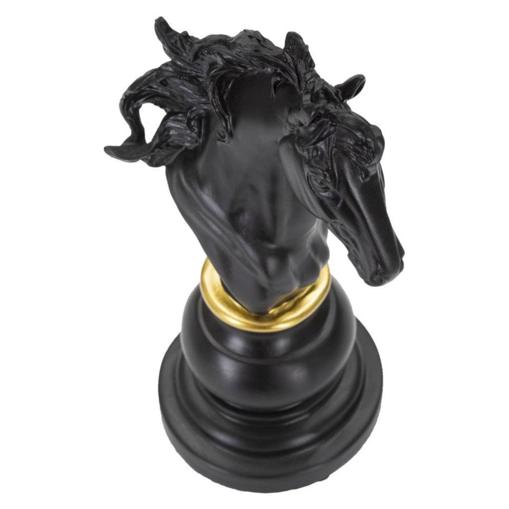 Scultura Scacchi 12, Nero, Poliresina, 14x11x27 cm