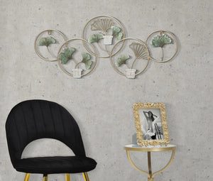 Pannello decorativo porta condele da muro Greenery 80x7,5x35,5cm